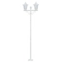 Ver imagem 1 de Kit 12 Postes Luminária Branco Jardim Muro 2 Lâmpadas E27 Grega Lente Fosca Dital
