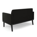 Ver imagem 7 de Conjunto Poltrona e Namoradeira Decorativa Isabella Pés Fixo em Madeira Preto Suede Preto G19 - Gran