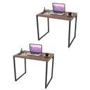 Ver imagem 1 de Kit 2 Mesas de Escritório Office 90cm Estilo Industrial Prisma Nogal - Mpozenato
