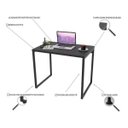 Ver imagem 4 de Kit 2 Mesas de Escritório Office 90cm Estilo Industrial Prisma Preto Onix - Mpozenato