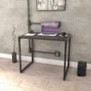 Ver imagem 2 de Kit 2 Mesas de Escritório Office 90cm Estilo Industrial Prisma Preto Onix - Mpozenato