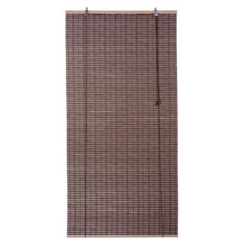 Persiana Bambu Rolo Marrom 120 (l) X 220 (a) Cm Cortina Madeira Roller 1,20 X 2,20 Marrom