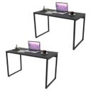 Ver imagem 1 de Kit 2 Mesas de Escritório Office 120cm Estilo Industrial Prisma Preto Onix - Mpozenato