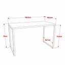 Ver imagem 5 de Kit 2 Mesas de Escritório Office 120cm Estilo Industrial Prisma Preto Onix - Mpozenato