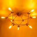 Ver imagem 3 de Plafon Zoe Metal + 9x Lâmpada St64 Filamento Carbono 220V St1764
