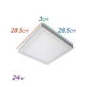 Ver imagem 2 de Painel Plafon LED 24W Sobrepor Quadrado Branco Quente St1873