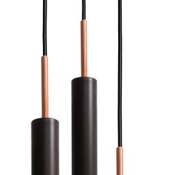 Pendente Tubo Triplo Alumínio Preto para Lâmpada Mr11 St1699 - 3