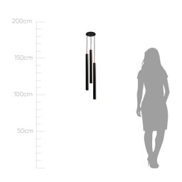 Pendente Tubo Triplo Alumínio Preto para Lâmpada Mr11 St1699 - 4