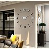 Relógio Grande De Parede 3D Luxo Adesivo Autocolante Arte De Moda De Decoração Para Casa Sala Quarto - 6