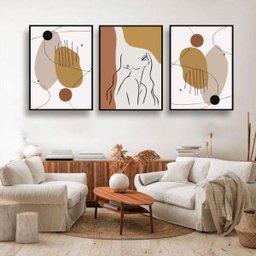 CONJUNTO KIT 3 QUADROS DECORATIVOS QUARTO SALA ABSTRATO TONS TERROSOS RAISSA - 1 CONJUNTO KIT 3 QUADROS DECORATIVOS QUARTO SALA ABSTRATO TONS TERROSOS RAISSA - 1