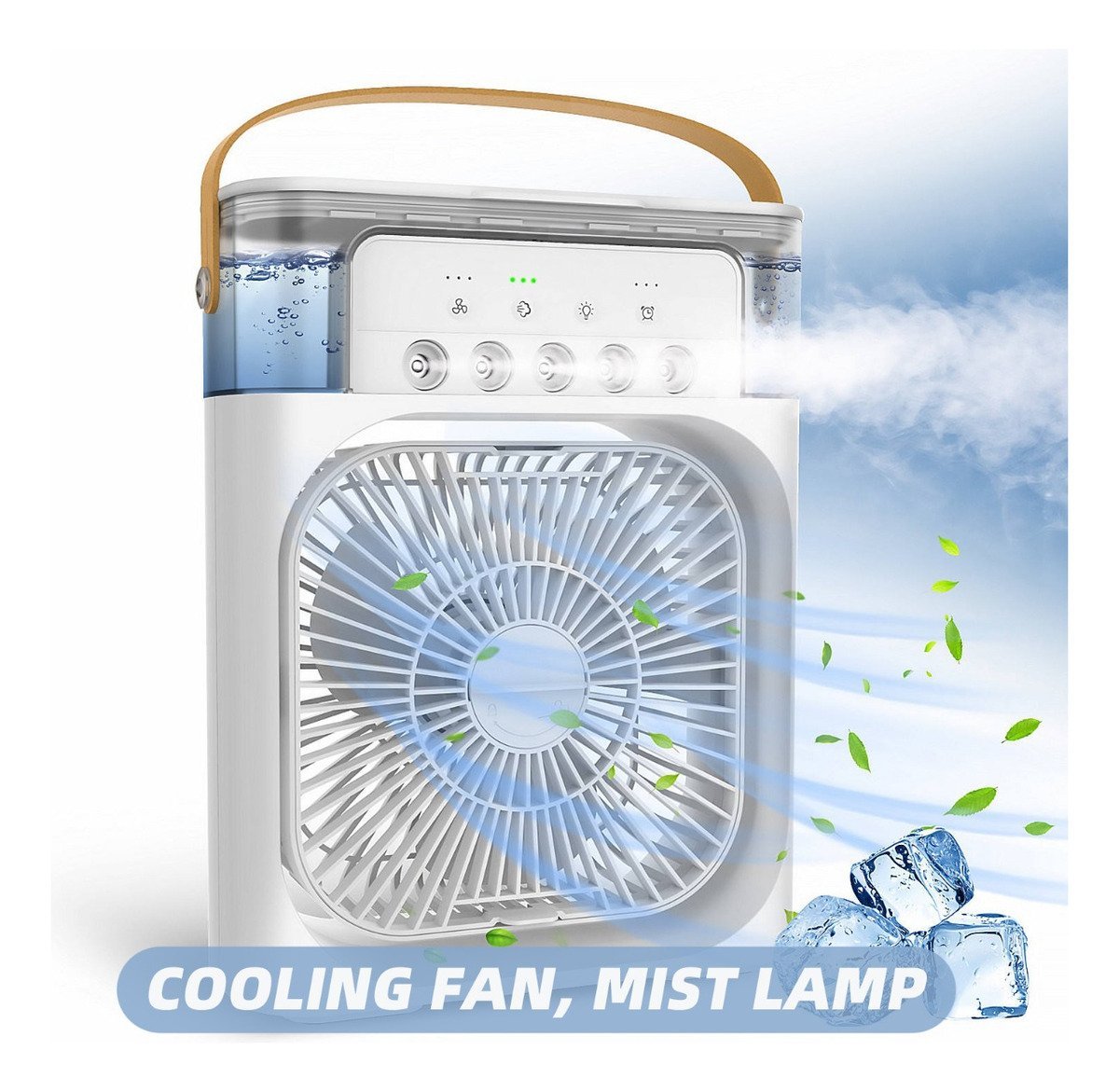 Ventilador Umidificador Climatizador Mini Refrigerador BBG AIR COOLER Branco - 3
