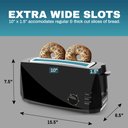 Ver imagem 6 de Elite Gourmet Ect4829b Tostadeira 4 Fatias Aço Inox Preto