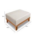 Ver imagem 3 de Puff Isa Sala de Estar Linho Bege