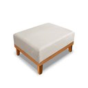 Ver imagem 1 de Puff Isa Sala de Estar Linho Bege