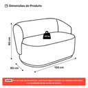 Ver imagem 4 de Namoradeira Decorativa Orgânica Mavi 02 Lugares Bouclê Creme - Desk Design