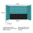 Ver imagem 5 de Cabeceira Queen Everest P02 160cm para Cama Box Suede - Doce Sonho Móveis Azul Turquesa