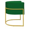 Kit 2 Poltronas Decorativa Nayara Base Ferro Dourado Twdecora Suede - 3