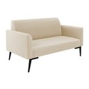 Ver imagem 2 de Sofá Namoradeira com 2 Poltronas Pés Villach Marisa Suede D03 - D'Rossi Bege