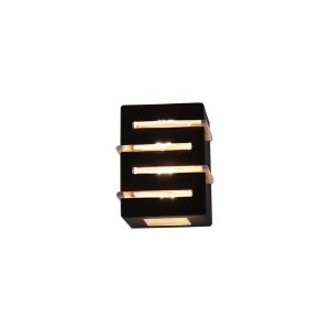 Arandela Externa 4 aletas 2 fachos Abertos G9 Marrom Alz98