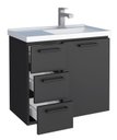 Ver imagem 3 de Conjunto Gabinete AME Para Banheiro Com Toucador e Espelheira Com Prateleiras Para Objetos Lavatório