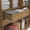 Ver imagem 4 de Guarda-roupa Casal Kappesberg 3 Portas Reversíveis de Correr 3 Espelhos 2 Gavetas Nogueira