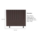 Ver imagem 3 de Cabeceira Estofada Cama Box King 195 Cm Karla Veludo Marrom