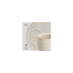 Conjunto 6 Xícaras de Chá Empilhável Latte Bege Porto Brasil - 4