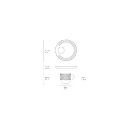 Conjunto 6 Xícaras de Chá Empilhável Latte Bege Porto Brasil - 5