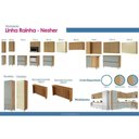 Ver imagem 5 de Armário Aéreo Rainha 80cm 2 Portas MDF Porta de Bater Vidro Reflecta Nature Nesher