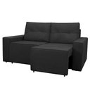 Ver imagem 7 de Sofá Retrátil Polo 1,80m Confortavel para Sala Suede Herrero Cor:preto