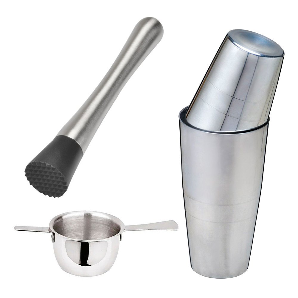 KIT COQUETELEIRA - DOSADOR - SOCADOR DE FRUTAS - DRINKS BAR BEBIDAS COQUETEL Nutri-Family