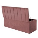 Ver imagem 3 de Calçadeira Baú Recamier Solteiro 90CM Kiara Suede Rosê - D A DECOR