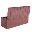 Ver imagem 2 de Calçadeira Baú Recamier Solteiro 90CM Kiara Suede Rosê - D A DECOR