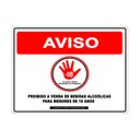 Ver imagem 1 de Placa de Proibida a Venda de Bebidas para Menores de 18 Anos 20x25cm Tacolado 05 Unidades