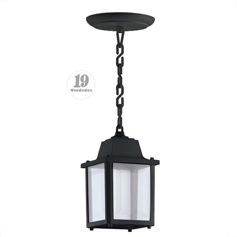 19 Pendente Externo Vintage Colonial Preto Jardim Alz14