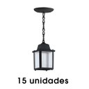 Ver imagem 2 de 15 Luminária Pendente Teto Externo Vintage Rustico Preto Alz