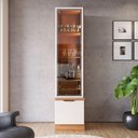 Ver mais imagens de Estante Home para TV até 75” Noble 360cm com 4 Cristaleiras LED e Portas Reflecta Jequitiba/Off