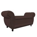 Ver imagem 1 de Sofá Retrô com Baú Grécia 1,95M Namoradeira Calçadeira Suede Marrom D'Rossi