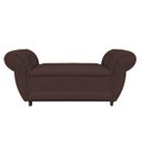 Ver imagem 2 de Sofá Retrô com Baú Grécia 1,95M Namoradeira Calçadeira Suede Marrom D'Rossi