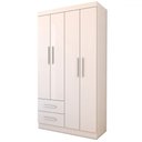Ver imagem 3 de Guarda-roupa Infantil Linho 4 Portas 2 Gavetas Flex Branco - Panorama Móveis