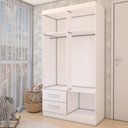 Ver imagem 5 de Guarda-roupa Infantil Linho 4 Portas 2 Gavetas Flex Branco - Panorama Móveis