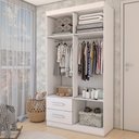 Ver imagem 2 de Guarda-roupa Infantil Linho 4 Portas 2 Gavetas Flex Branco - Panorama Móveis