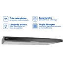Ver imagem 2 de Depurador de Ar Exaustor 90 Cm Parede para Cozinha 127v 3 Velocidades Philco