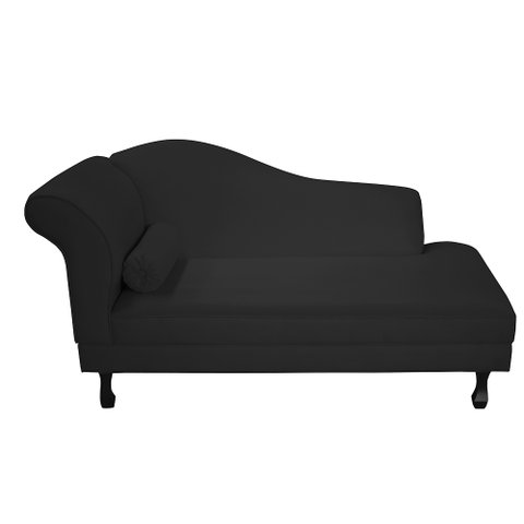 Recamier Divã Dubai 160 cm Braço Direito Preto