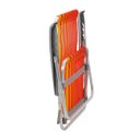 Ver imagem 4 de Cadeira de Praia Reclinável Tramontina Bali Baixa em Alumínio com Assento Laranja e Amarelo