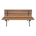 Ver imagem 1 de Banco de Jardim ou Praça Estilo Tamanduá de Madeira Maciça - 1,5M 3 Lugares