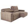 Sofá Herval Moove, 3 Lugares Reclinável e Retrátil, Camurça Animale Marrom - 5