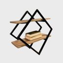 Ver imagem 1 de Prateleira Industrial Suspensa Design Moderno e Inovador para Sala Quarto Cozinha