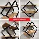 Ver imagem 3 de Prateleira Industrial Suspensa Design Moderno e Inovador para Sala Quarto Cozinha