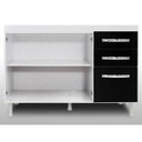 Ver imagem 4 de Balcão Gabinete Nathan com Pia Inox 120cm 2 Portas Branco - Nathy Móveis